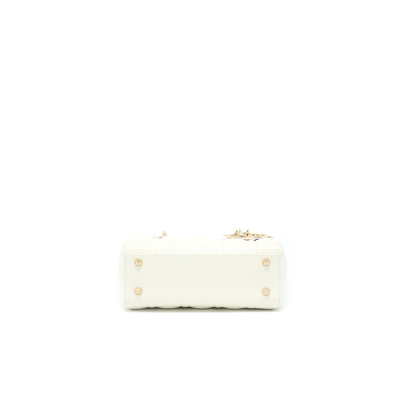 Dior Small Lady Dior Lambskin White LGHW