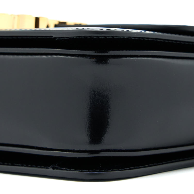 Celine Teen Triomphe Bag In Shiny Calfskin Black GHW