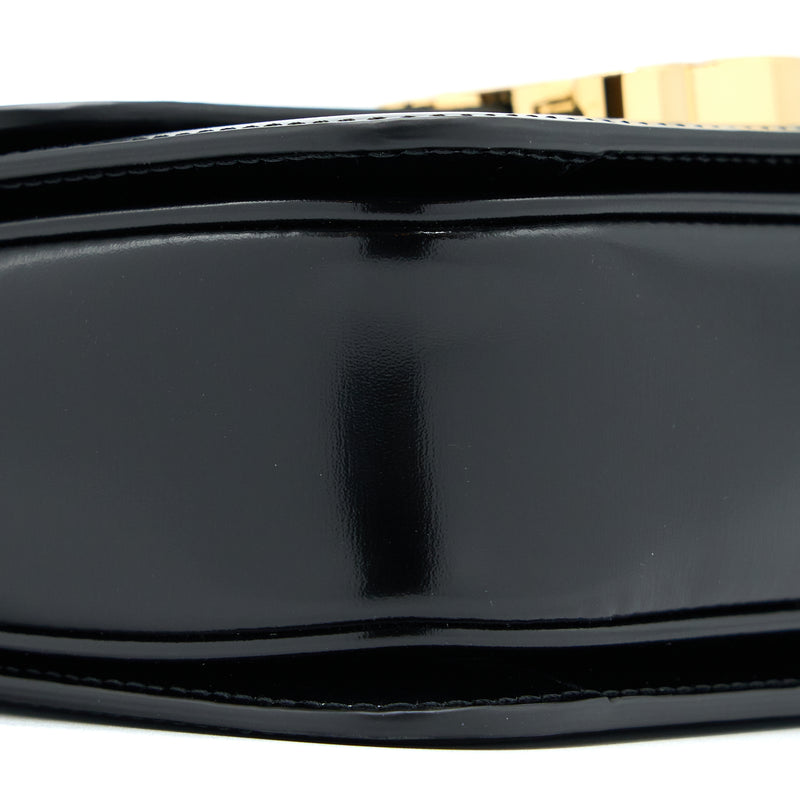 Celine Teen Triomphe Bag In Shiny Calfskin Black GHW