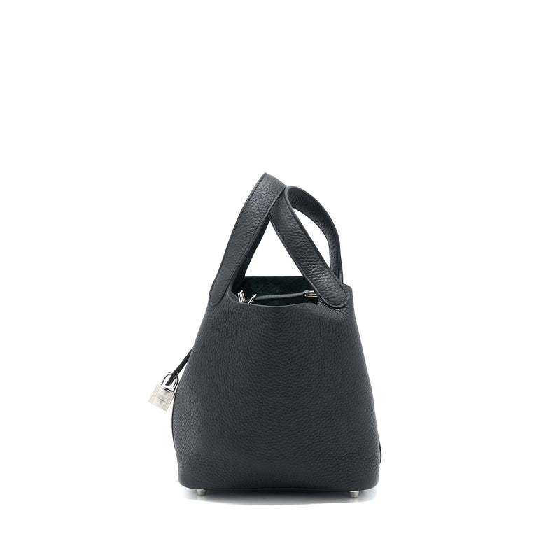 Hermes Picotin 18 Lock Bag Clemence Black SHW Stamp Z