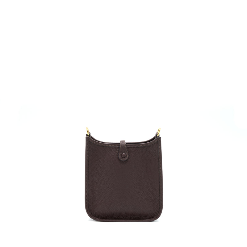 Hermes Mini Evelyne Clemence Rough H GHW With Multicolour Strap Stamp Z