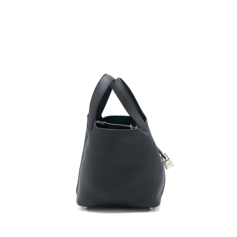 Hermes Picotin 18 Lock Bag Clemence Black SHW Stamp Z