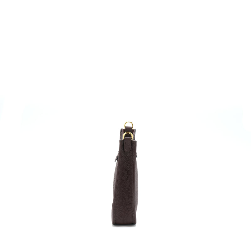 Hermes Mini Evelyne Clemence Rough H GHW With Multicolour Strap Stamp Z