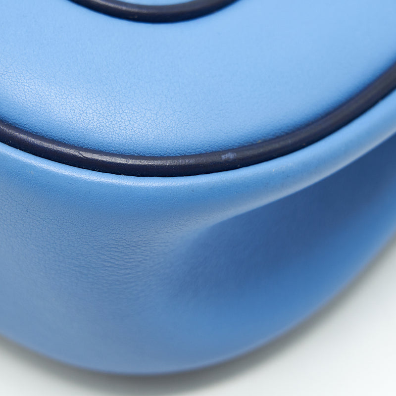 Hermes Berlin Mini Swift Blue SHW Stamp Square R