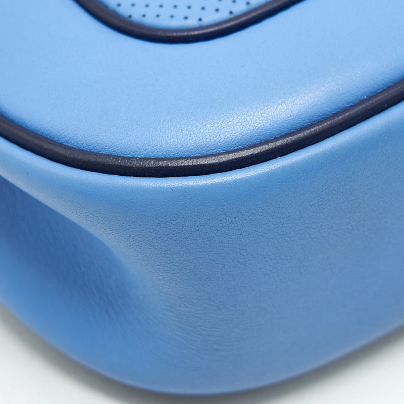 Hermes Berlin Mini Swift Blue SHW Stamp Square R