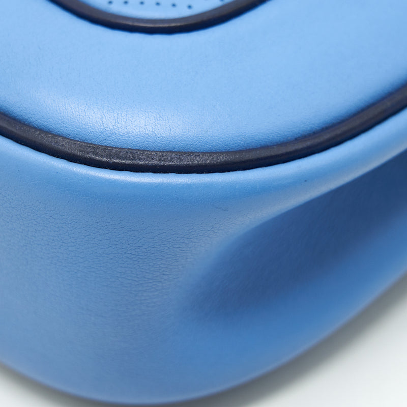 Hermes Berlin Mini Swift Blue SHW Stamp Square R