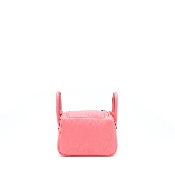 Hermes Mini Lindy Clemence 8W Rose Azalee SHW Stamp Z