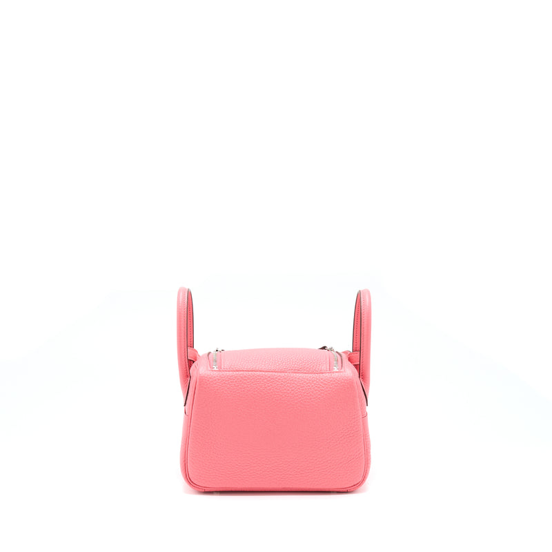 Hermes Mini Lindy Clemence 8W Rose Azalee SHW Stamp Z