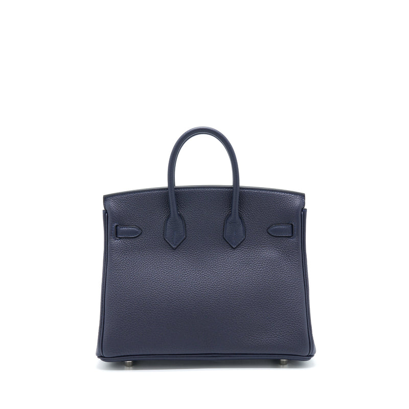 Hermes Birkin 25 Togo Blue Nuit SHW Stamp Z