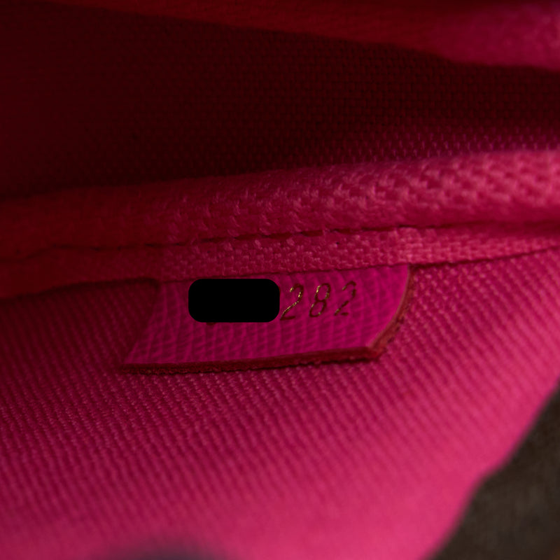 Louis Vuitton Mini Pochette Accesscories Monogram Canvas/Hot Pink GHW