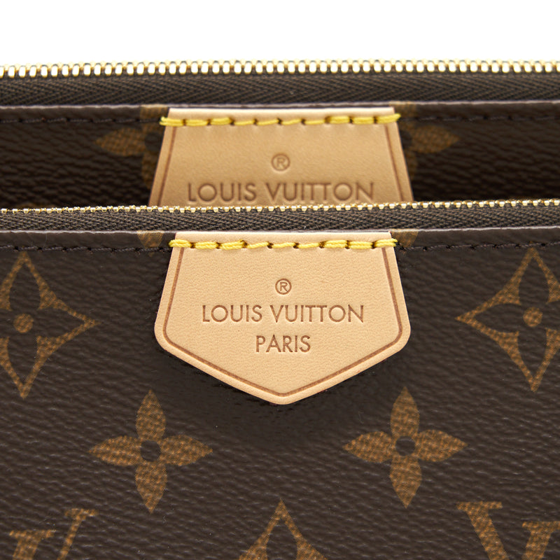 Louis Vuitton Multi Pochette Accessories Monogram Canvas With Rose Clair Strap GHW