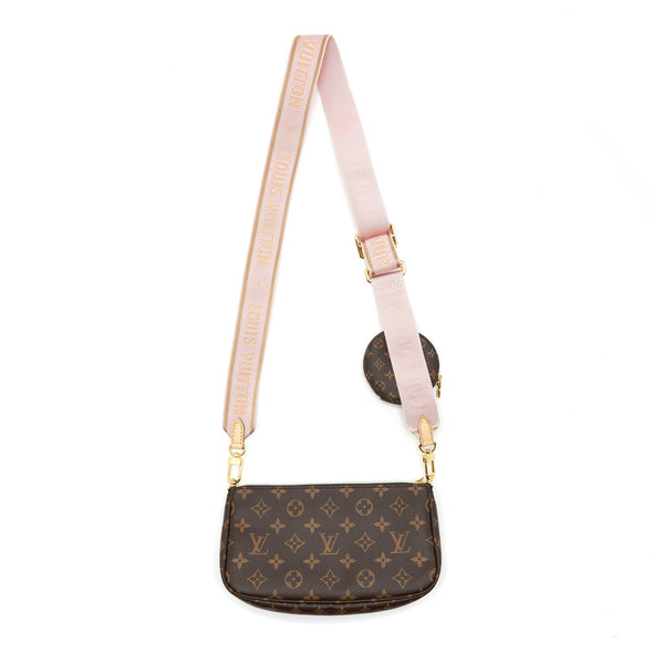 Louis Vuitton Multi Pochette Accessories Monogram Canvas Rose Clair GHW