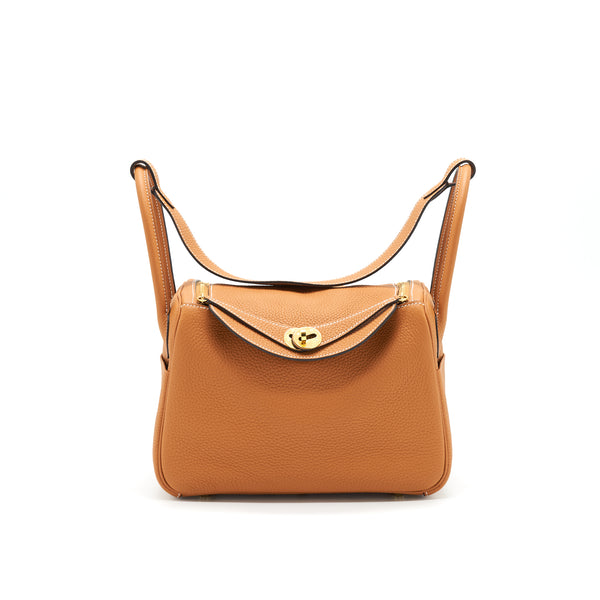 Hermes Lindy 26 Toffee Clemence GHW Stamp D