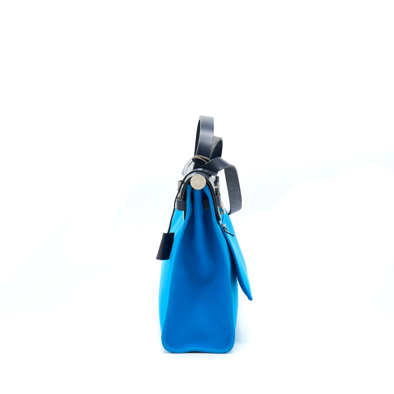 Hermes Herbag 31 Blue / Black SHW Stamp A