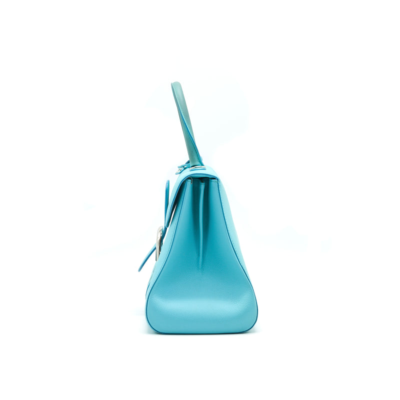 Delvaux Brilliant MM in Turquoise Calfskin SHW