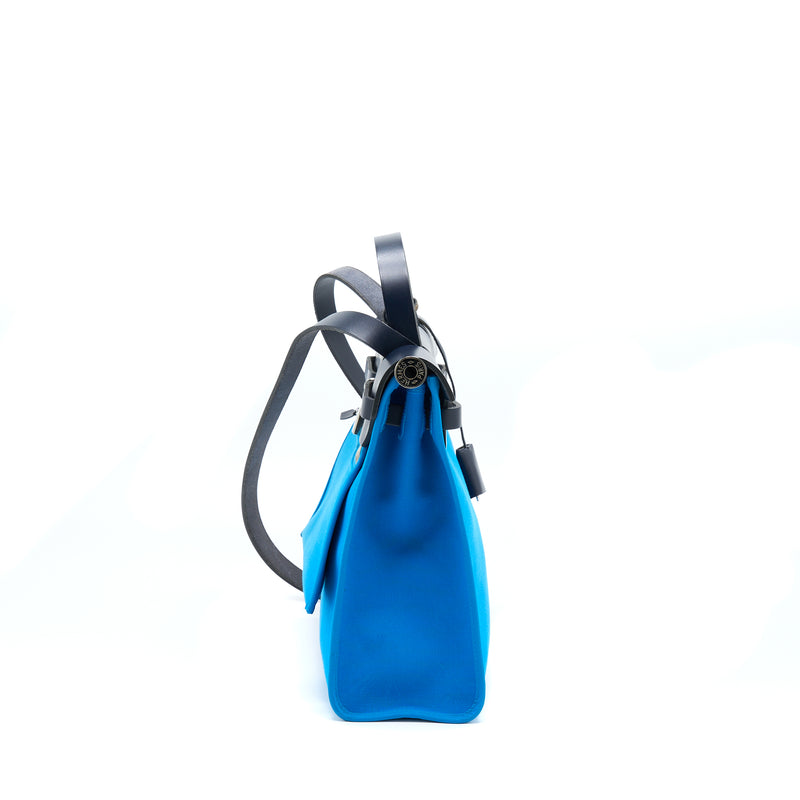 Hermes Herbag 31 Blue / Black SHW Stamp A