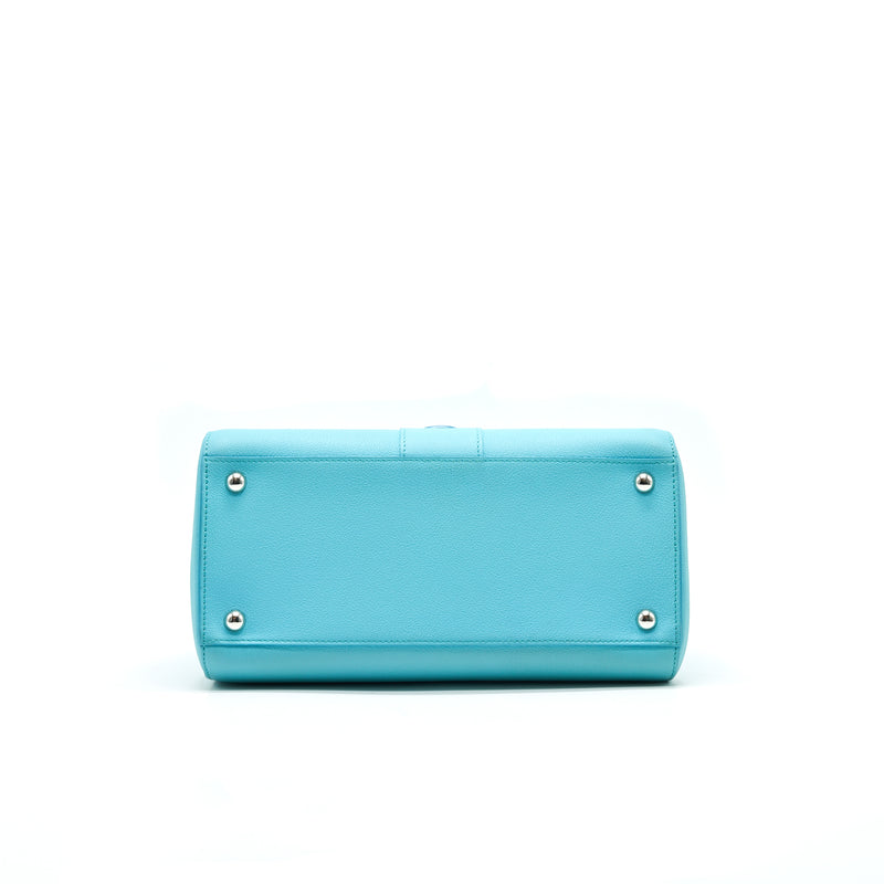 Delvaux Brilliant MM in Turquoise Calfskin SHW