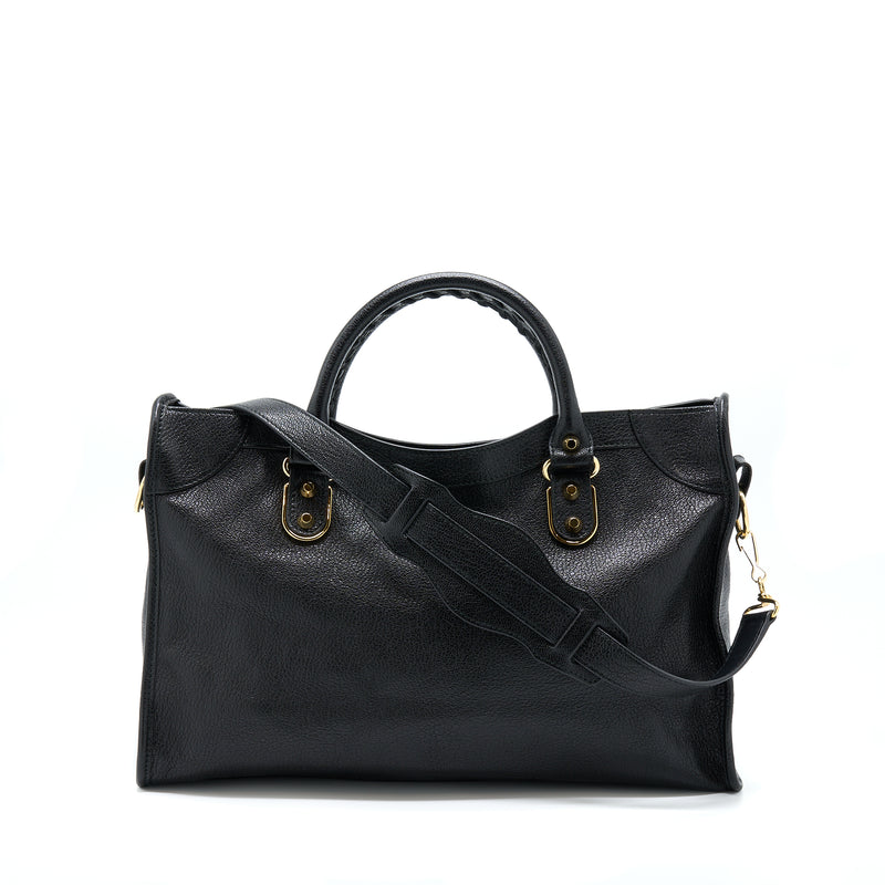 Balenciaga Edged City Bag Goatskin Black GHW