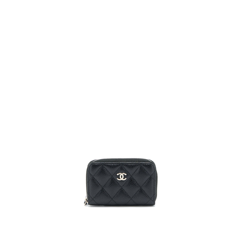 Chanel Small Zip Card Holder Caviar Black SHW