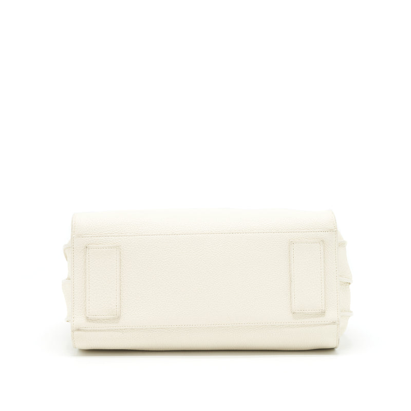 Saint Laurent (YSL) Sac De Jour Tote Bag Calfskin White SHW