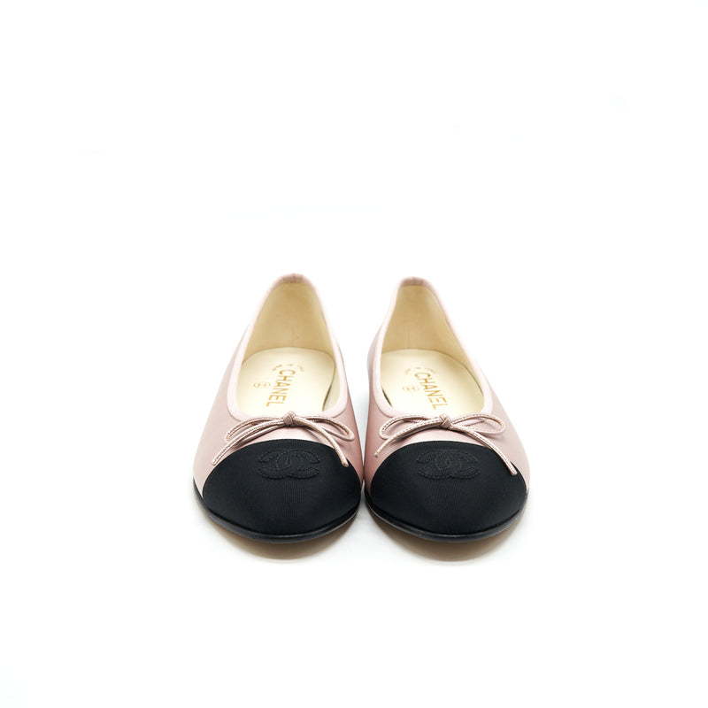 Chanel size37.5 flats Pink/ black