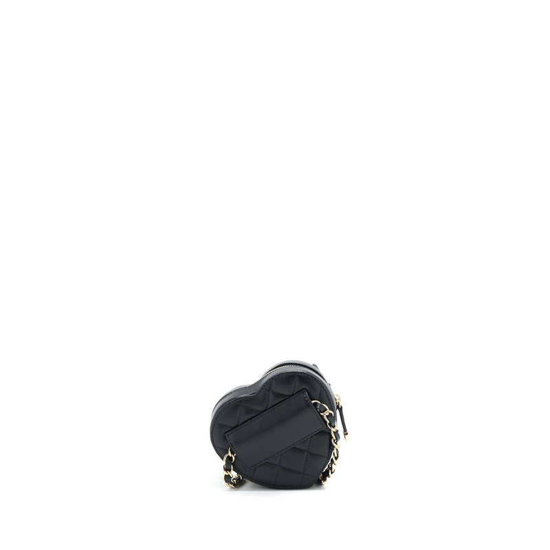 Chanel 22S Heart Belt Bag Lambskin Black LGHW
