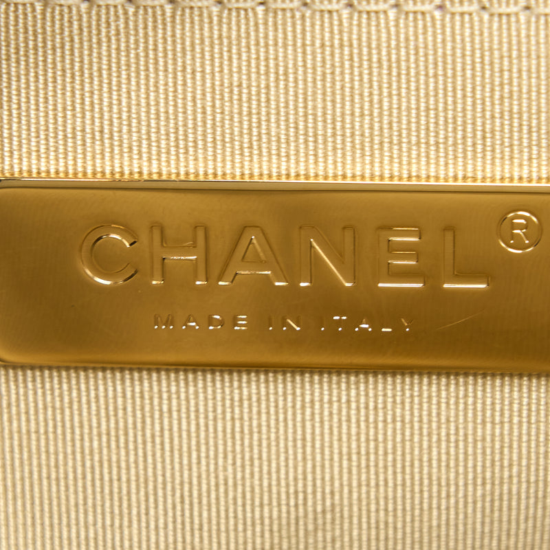 Chanel Small 19 Bag Goatskin White Multicolour Hardware