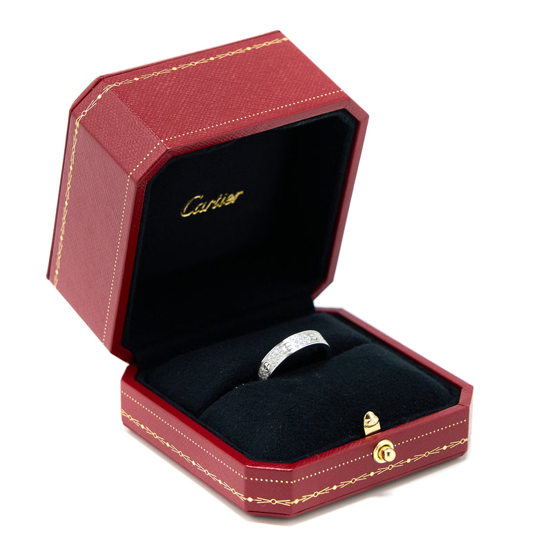 Cartier Size 56 Love Ring Diamonds Paved White Gold