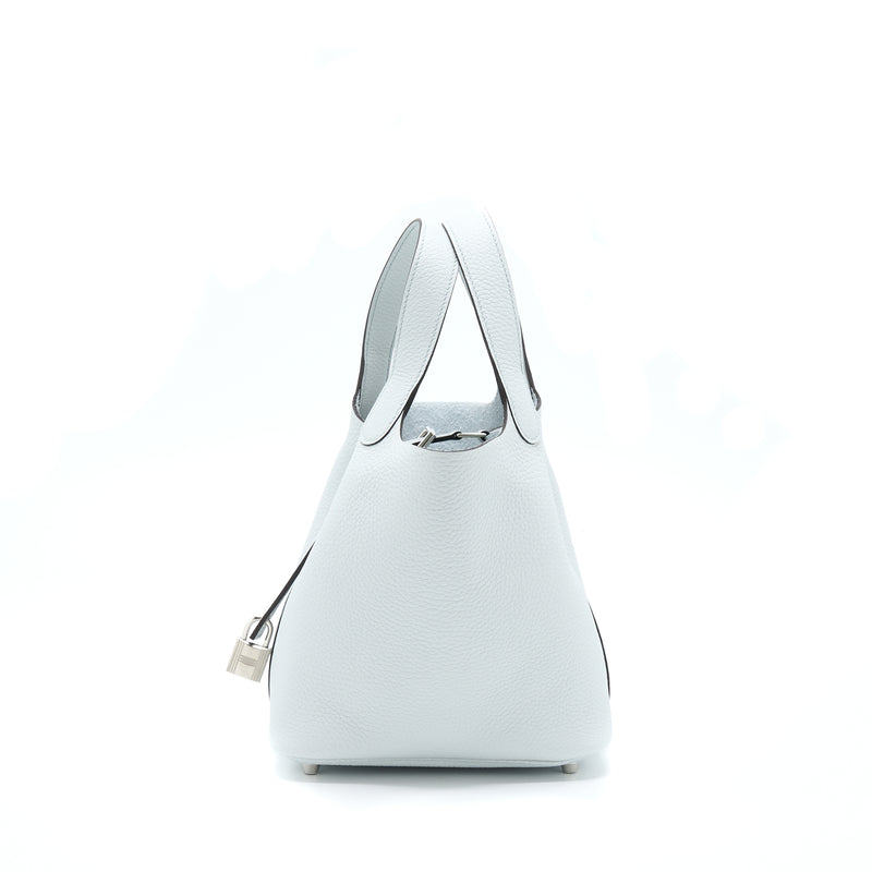 Hermes Picotin 18 Lock Bag Clemence Blue Pale SHW Stamp U