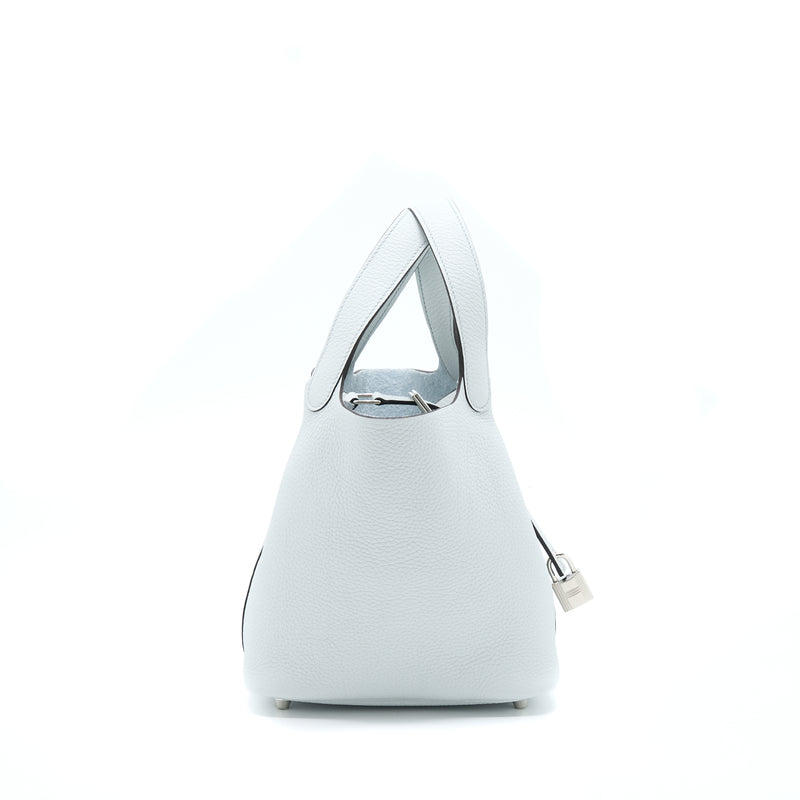 Hermes Picotin 18 Lock Bag Clemence Blue Pale SHW Stamp U
