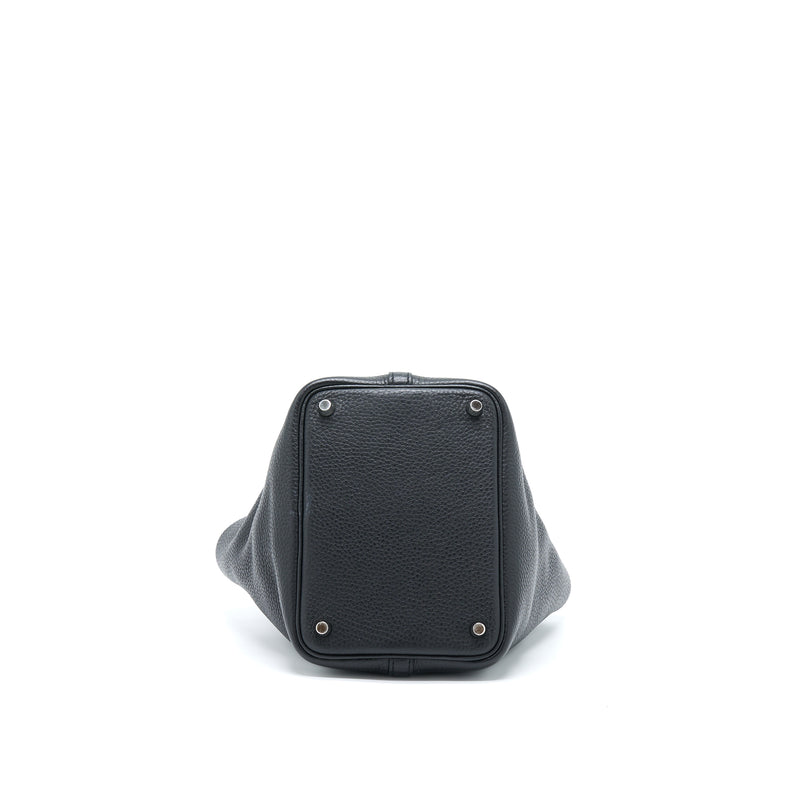 Hermes Picotin 18 Lock Bag Clemence Black SHW Stamp T