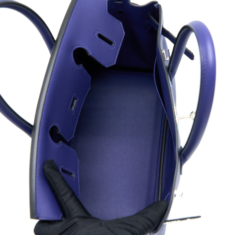 Hermes Birkin 30 Tressage Swift Bleu/Encre SHW Stamp D
