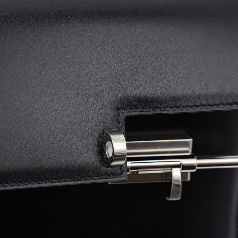 Hermes Mini Verrou Box Black SHW Stamp D