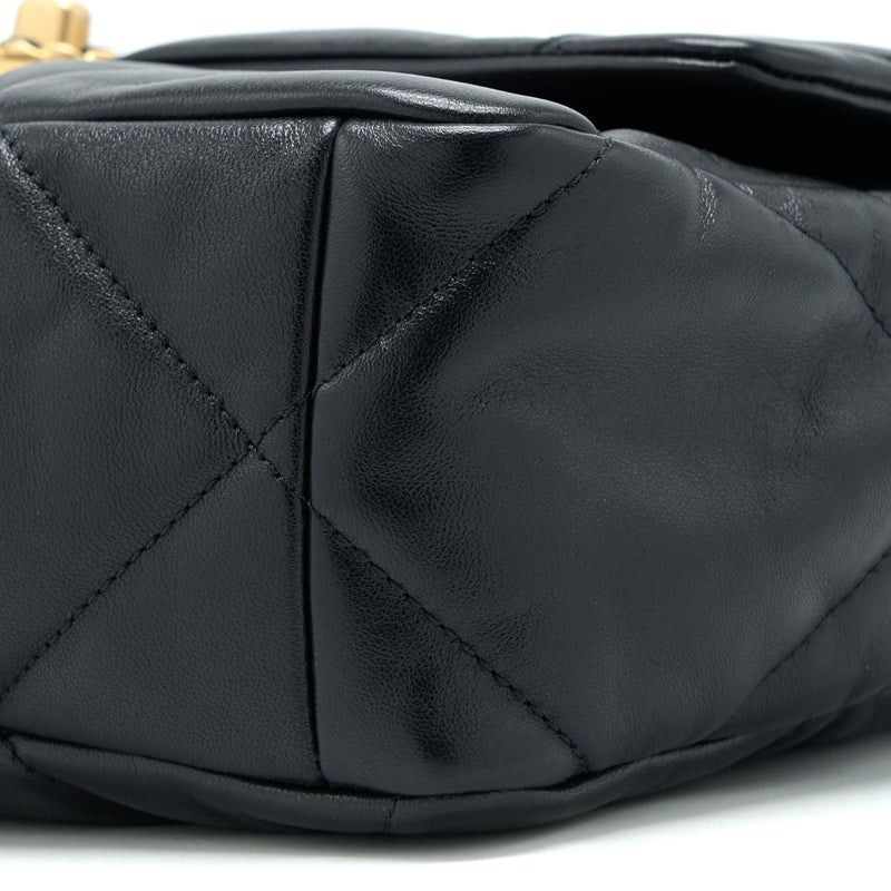 Chanel Medium 19 Bag Goatskin Black Multicolour Hardware