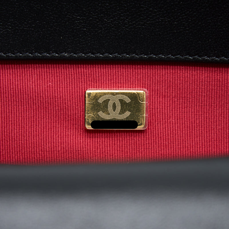 Chanel Medium 19 Bag Goatskin Black Multicolour Hardware