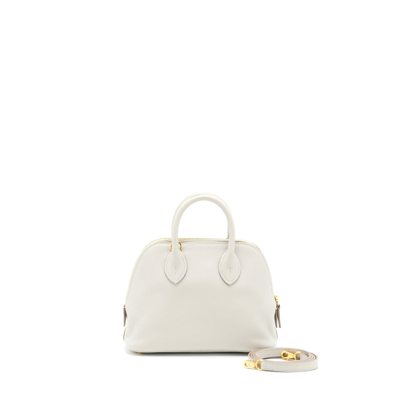 Hermes Mini Bolide Evercolor Gris Pearl GHW Stamp Y