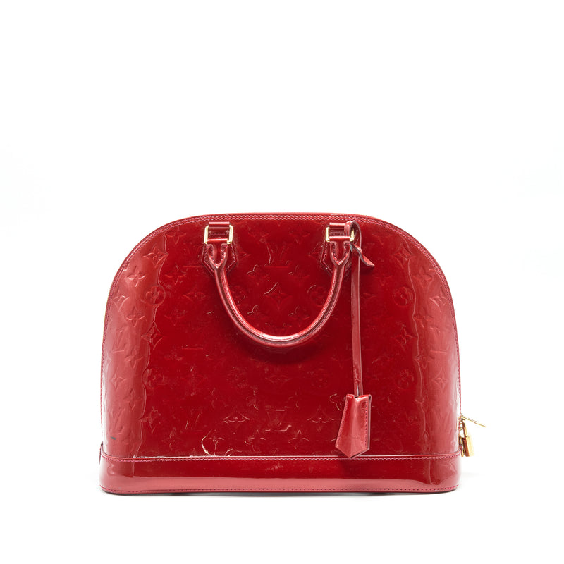 Louis Vuitton - Authenticated Alma Handbag - Patent Leather Red for Women, Good Condition