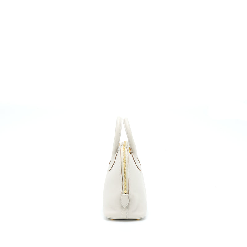 Hermes Mini Bolide Evercolor Gris Pearl GHW Stamp Y