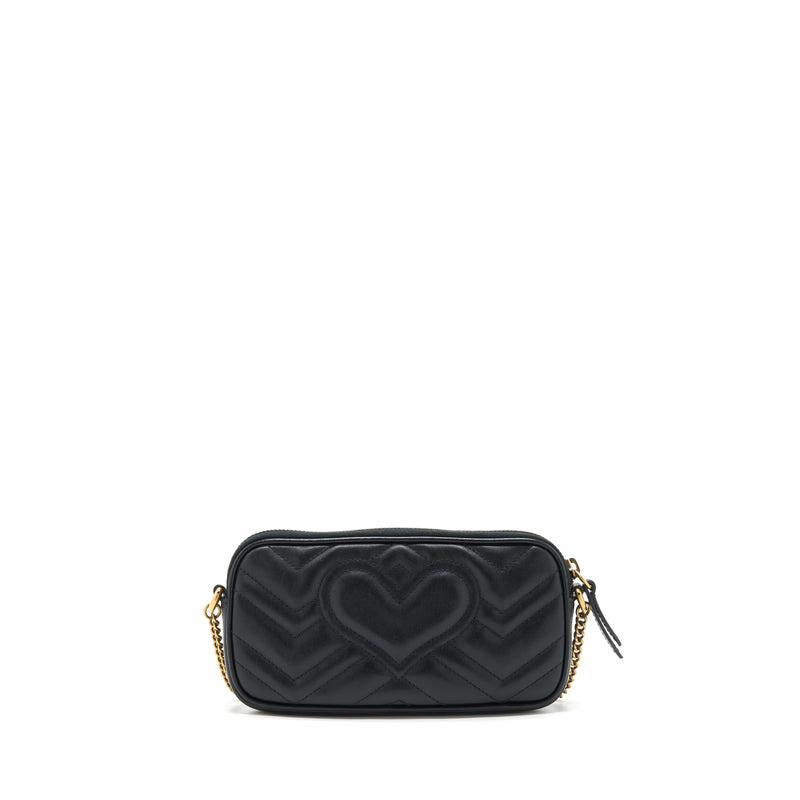 Gucci GG Marmont Small Pouch With Chains Black GHW