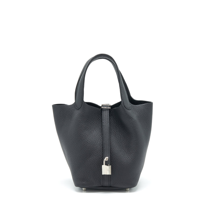 Hermes Picotin 18 Lock Bag Clemence Black SHW Stamp Z