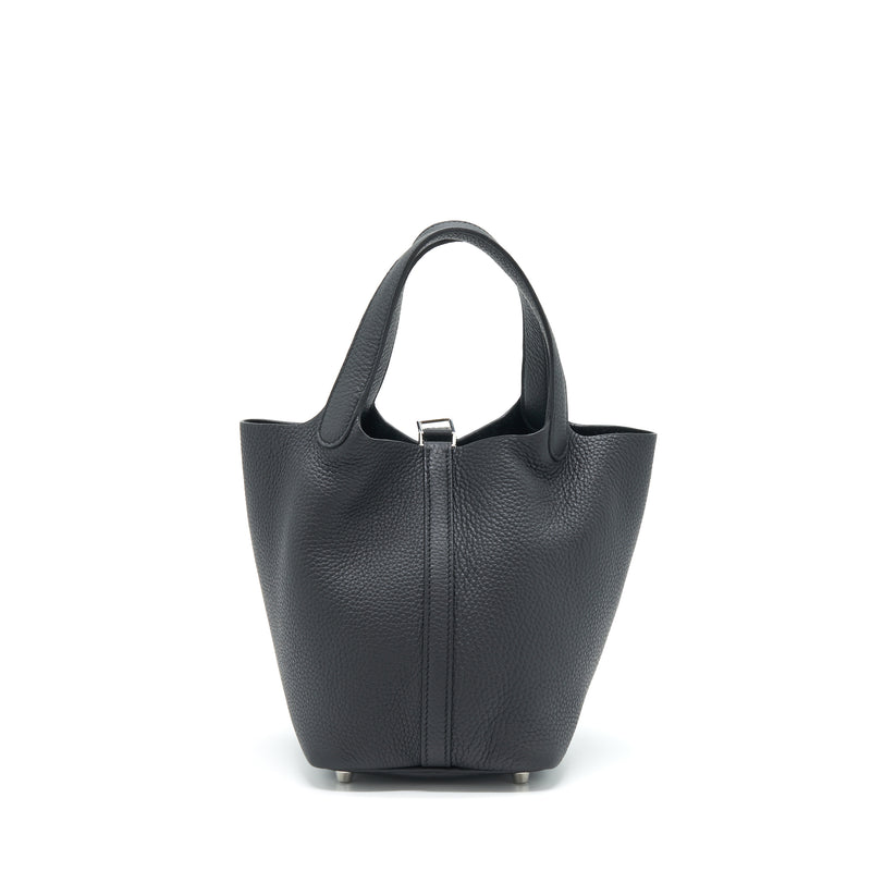 Hermes Picotin 18 Lock Bag Clemence Black SHW Stamp Z