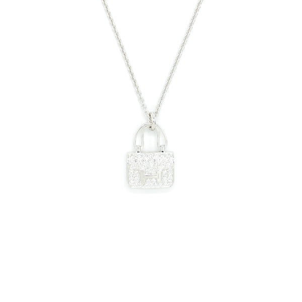 Hermes Amulette Constance Pendant White Gold With Diamonds