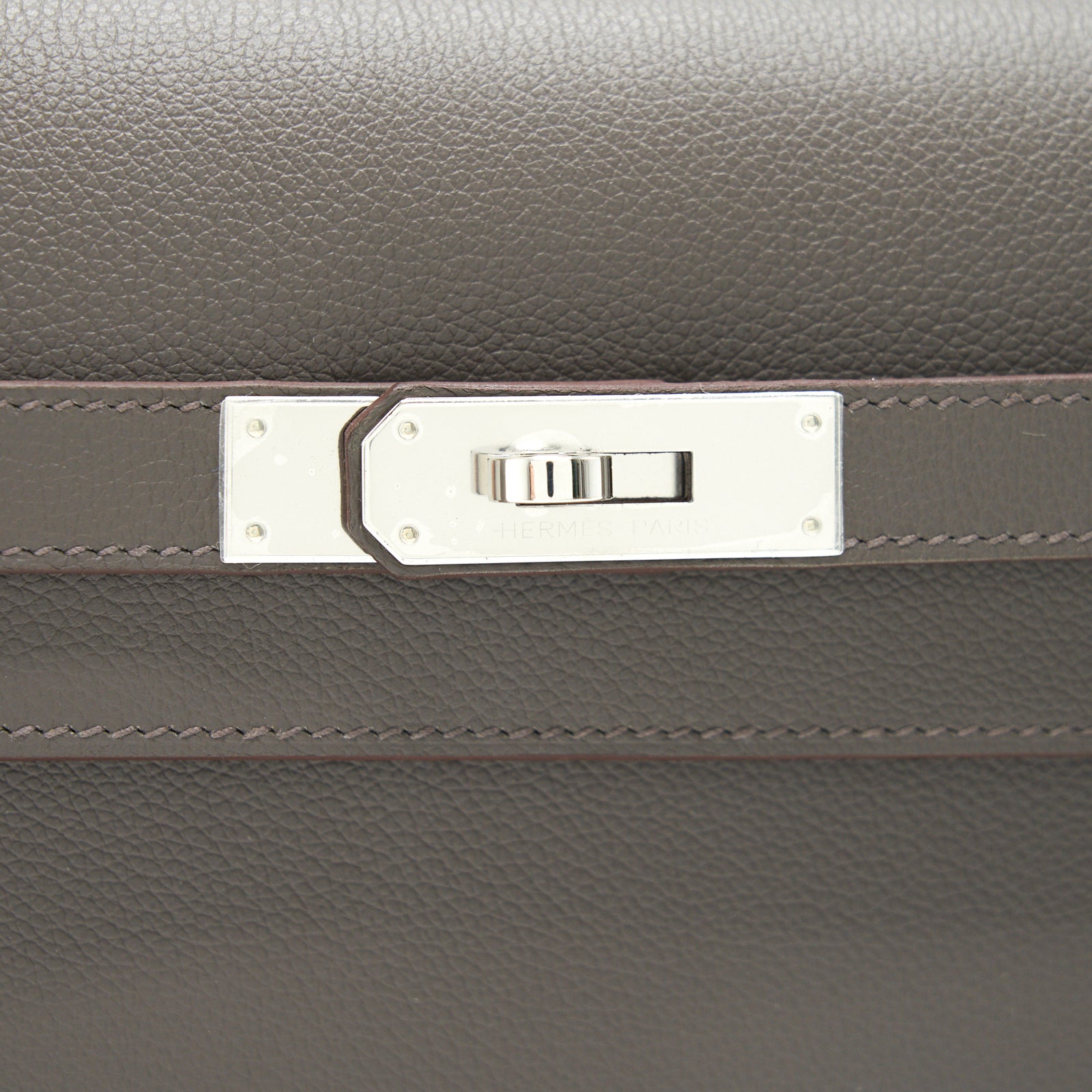 Hermes Pouchette Kelly Depenches 25 Veau Evercolour 8F Gris