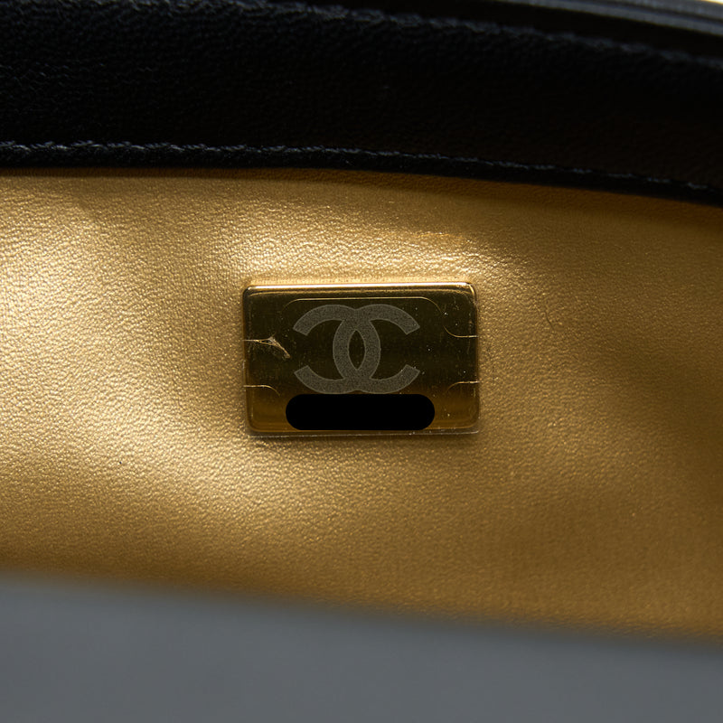 Chanel Pearl Crush Mini Rectangular Lambskin Black Brushed GHW (Microchip)
