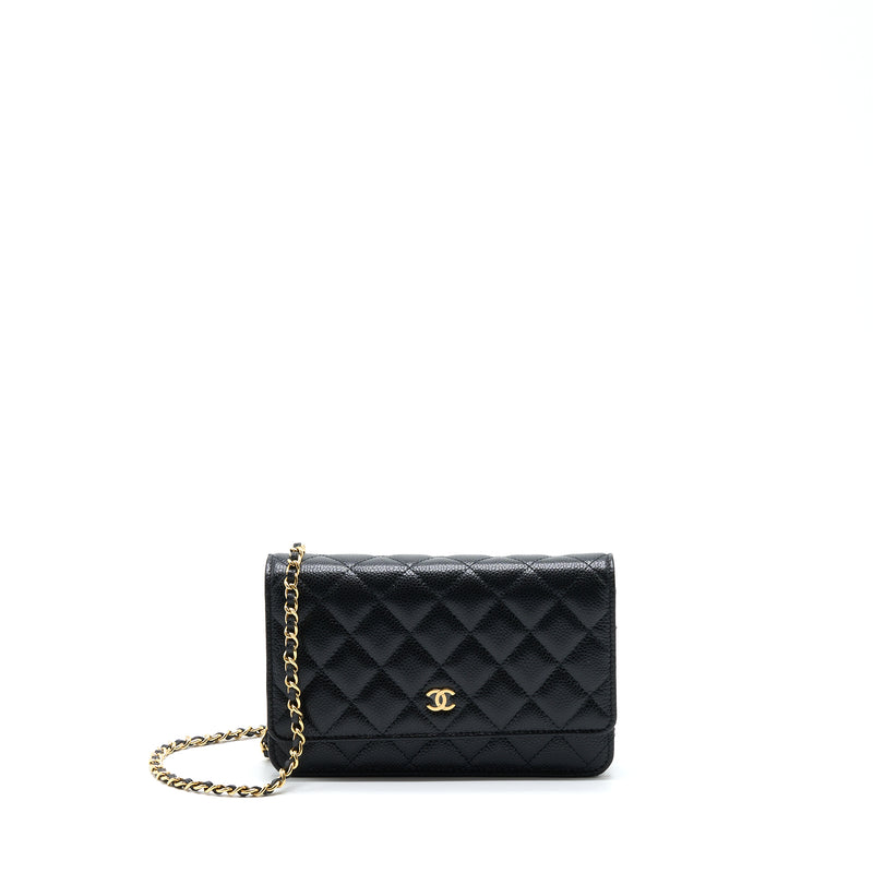 Chanel Classic Wallet On Chain Caviar Black GHW (Microchip)