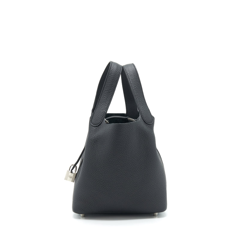 Hermes Picotin 18 Lock Bag Clemence Black SHW Stamp Z