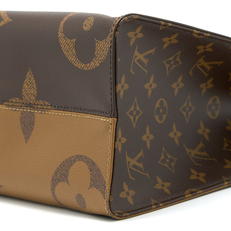 Louis Vuitton On The Go MM Monogram Coated Monogram Reverse Canvas GHW