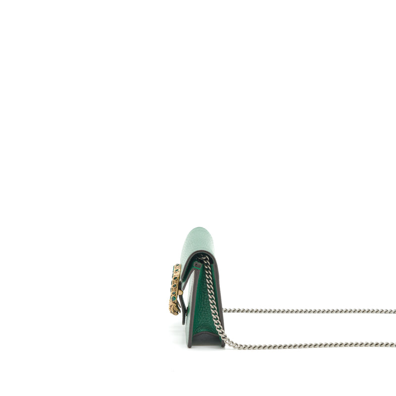 Gucci Dionysus Super Mini Bag Green Ruthenium Gold/Sliver Hardware