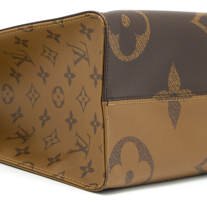 Louis Vuitton On The Go MM Monogram Coated Monogram Reverse Canvas GHW