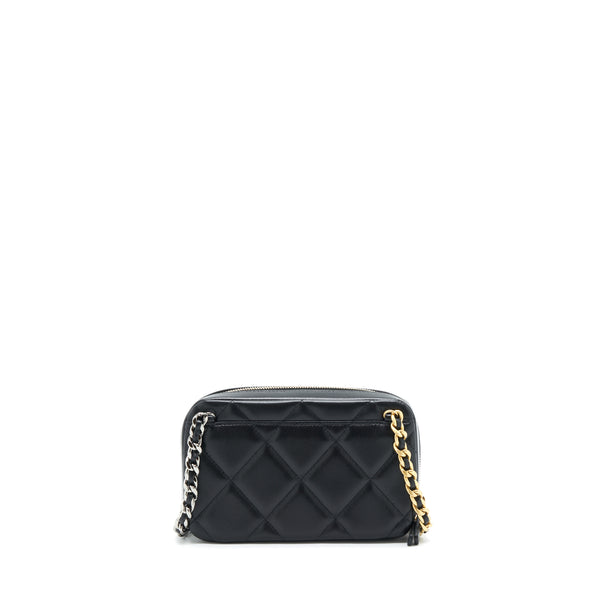Chanel 19 Camera Bag Lambskin Black With Gold/Sliver Hardware